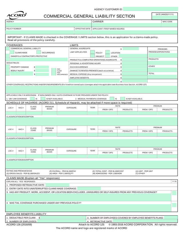 Acord 126 screenshot