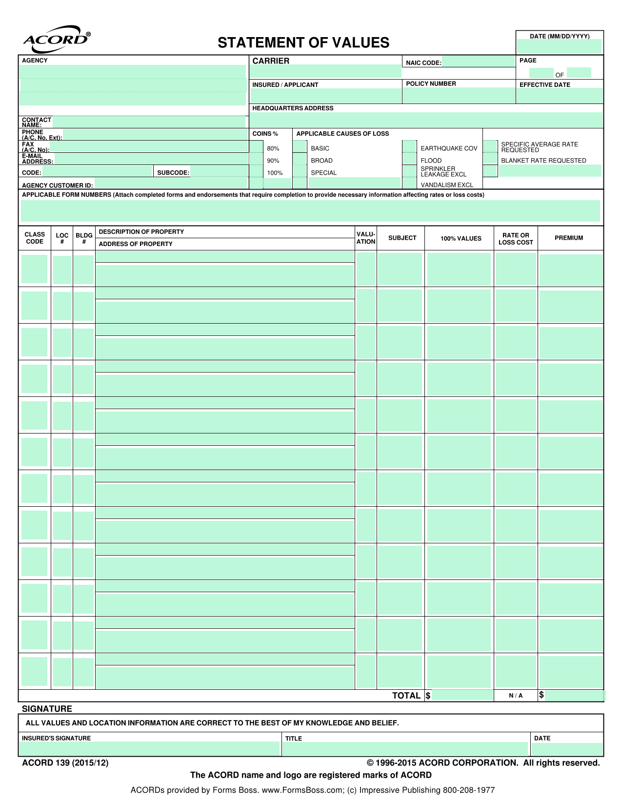 Acord 139 screenshot
